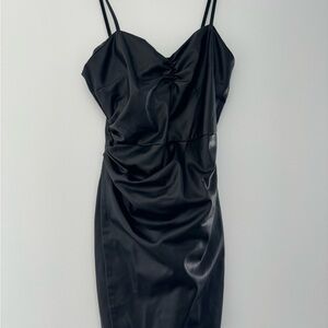 Zara Black Satin Mini Dress